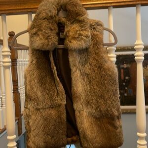 Brand new gorgeous 100% rabbit collared vest